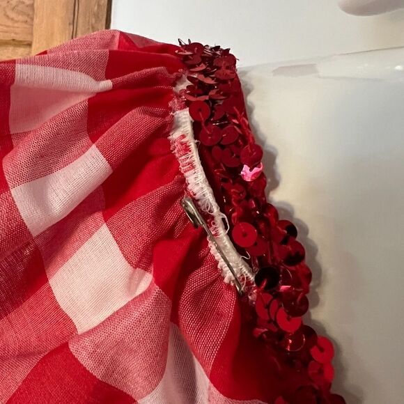 Vintage 90s Dolly Parton Picnic Southern Plaid Dance Figure Skating Costume - Picture 12 of 13